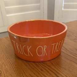 $15 - New Rae Dunn Trick or Treat XL 8” iridescent orange candy bowl or pet bowl.  Please pickup in the area of 36th Ave and Pinnacle peak within 24ho