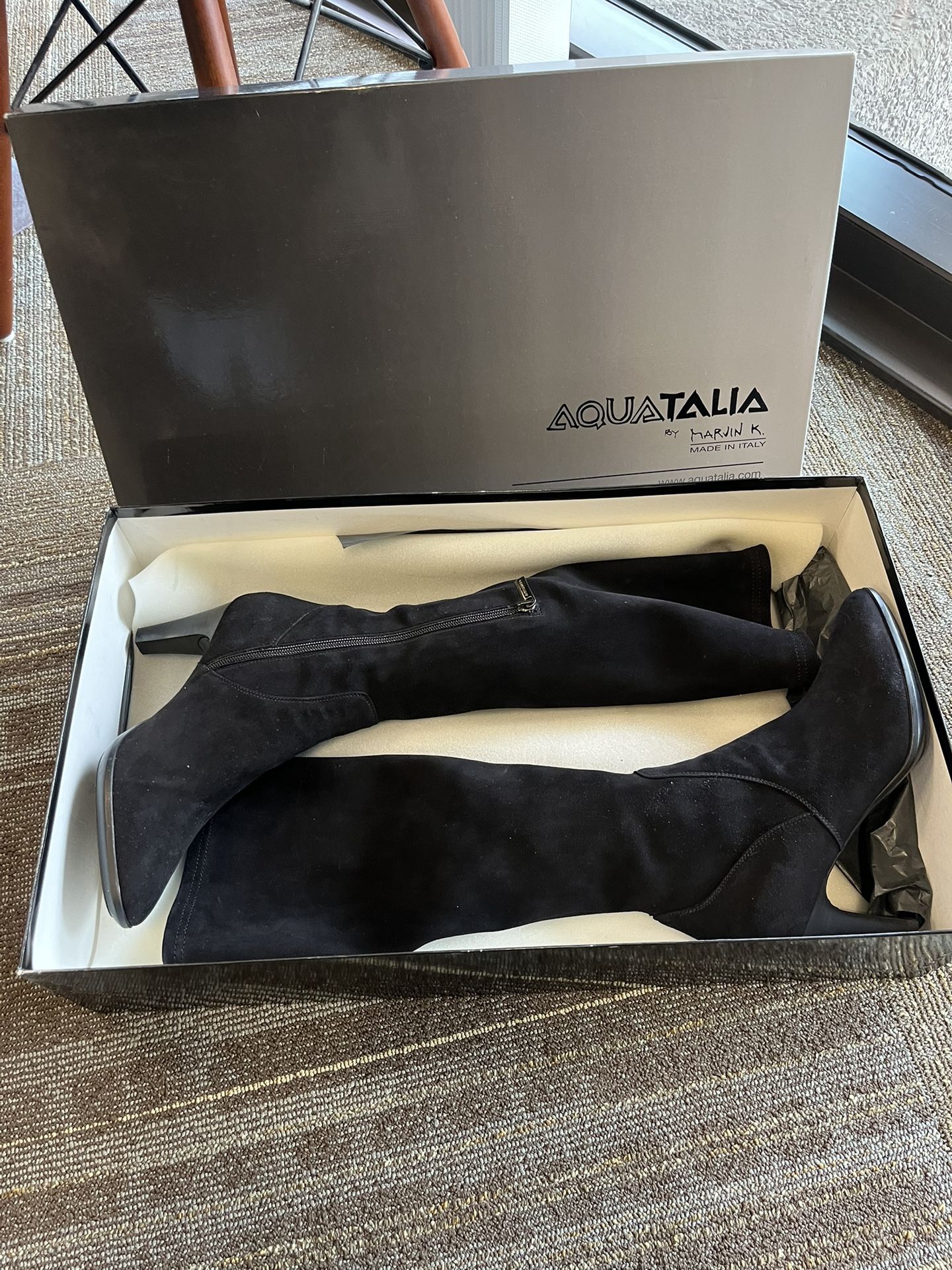 Black Suede Boots - Made In Italy