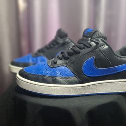 Men’s Size 9. Nike- Court Vision Low. “Black Game Royal”