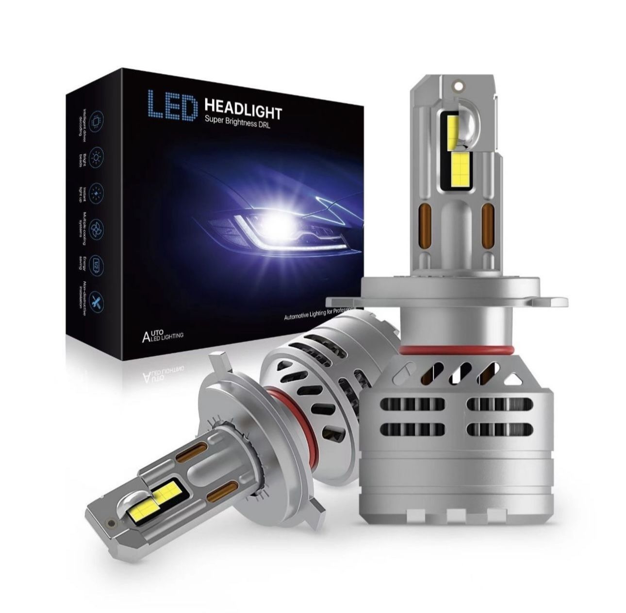 X10 9005 Led Headlight Bulb 60W Canbus 12000LM White 6500K Auto LED Headlamp Bulp