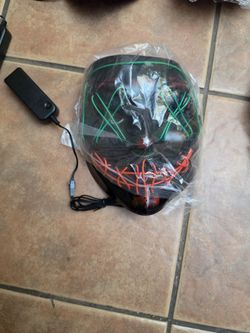 LED Light Up Purge Mask - Purple - Halloween