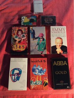 LOT OF 6 VINTAGE 80s 90s MUSIC VHS TAPES CHER ABBA ELTON PET SHOP BOYS