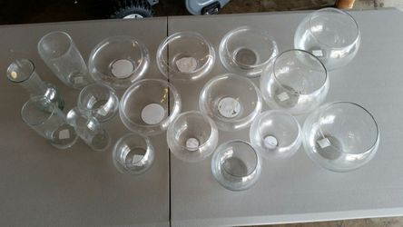 Glass vases and bowls