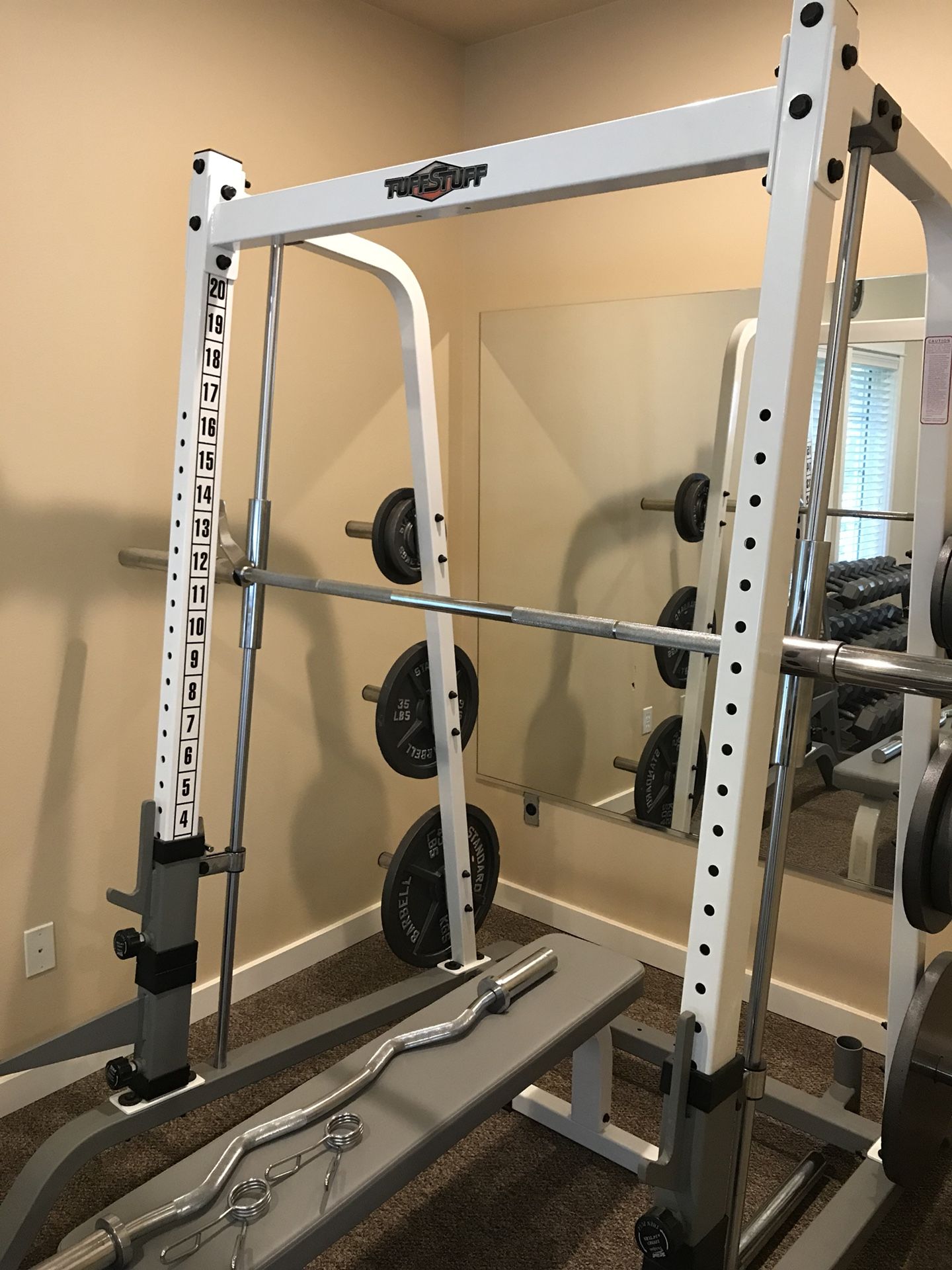 Tuff Stuff Half Cage Smith Machine – Fitness Serve