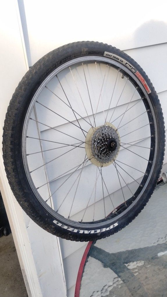 26" Rear 7 Speed Bike Rim And Tire Specialized 