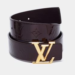 Louis Vuitton Amarante Monogram Vernis LV Facettes Belt 