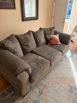 Gray Microfiber 3-Seat Sofa