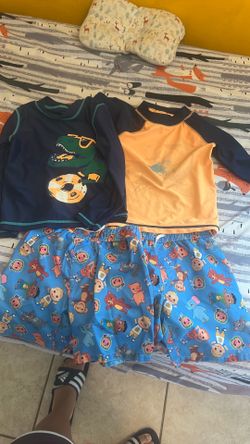 Coco melón swim trunks and mismatch tops