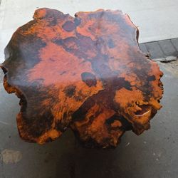 TREE TRUNK REDWOOD TABLE