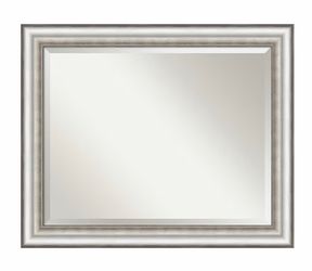 Amanti Art Salon Silver Framed Beveled Mirror