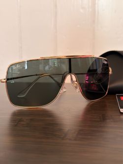 RayBan Wings II Polished Arista Gold / Dark Green sunglasses $115