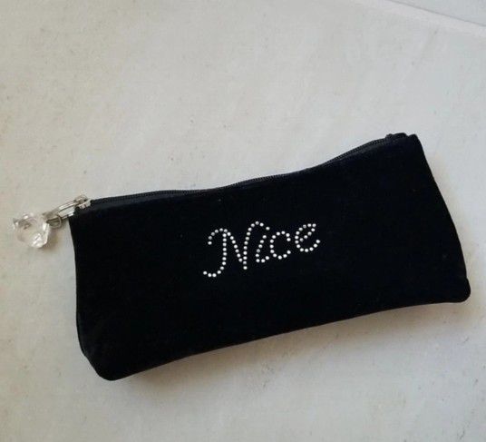 Black Velvet Naughty/Nice Cosmetic Bag 
