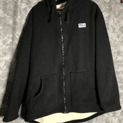 XL Surf fur Surfer Jacket Coat Fleece Lined Sweater Black