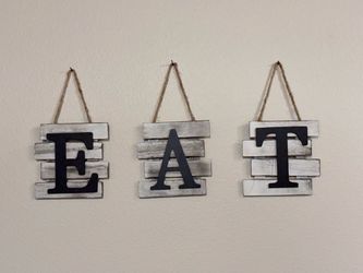 Rustic Farmhouse EAT Wall Sign Set