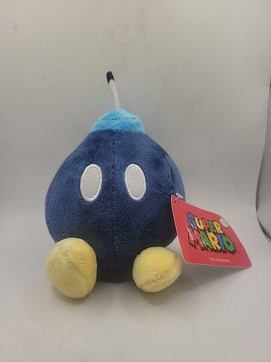 Official Super Mario Bros BOMB Plush Doll BOB-OMB Stuffed Soft Toy Nintendo 7"
