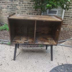 Mcm style TV stand nightstand end table bookshelf record player stand