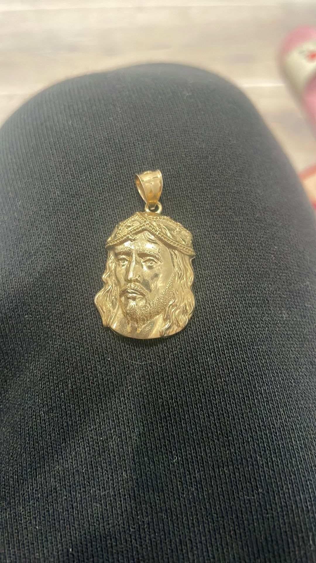 Gold Jesus Pendant