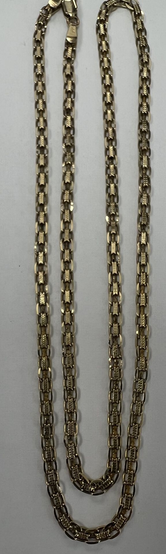 Bizmark Link 14K Gold Necklace-22” Long