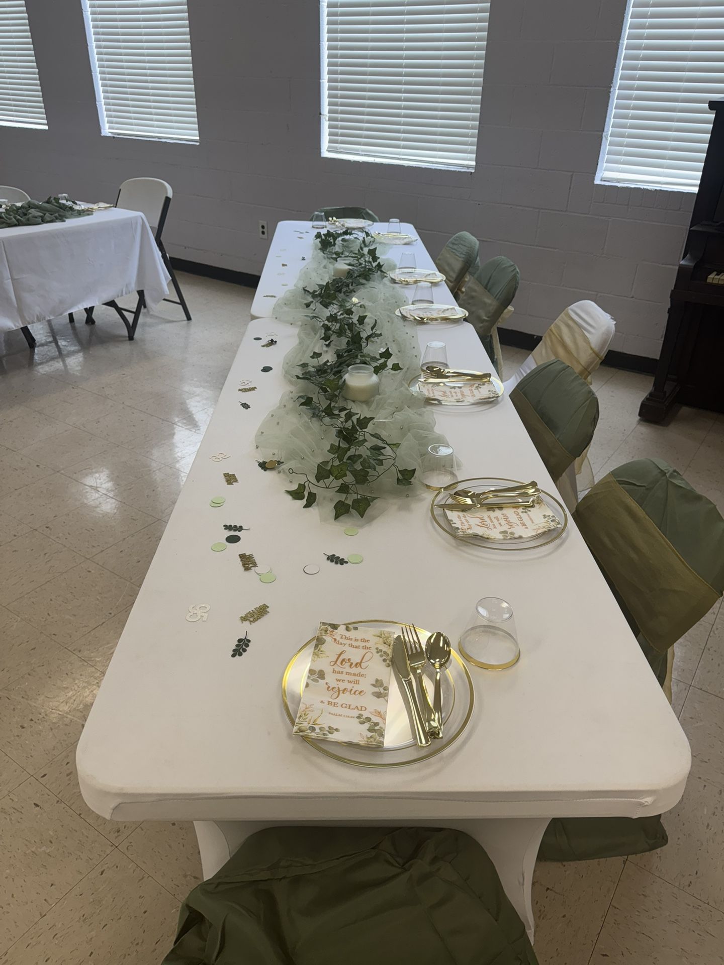 Folding Chair Covers In Sage Green