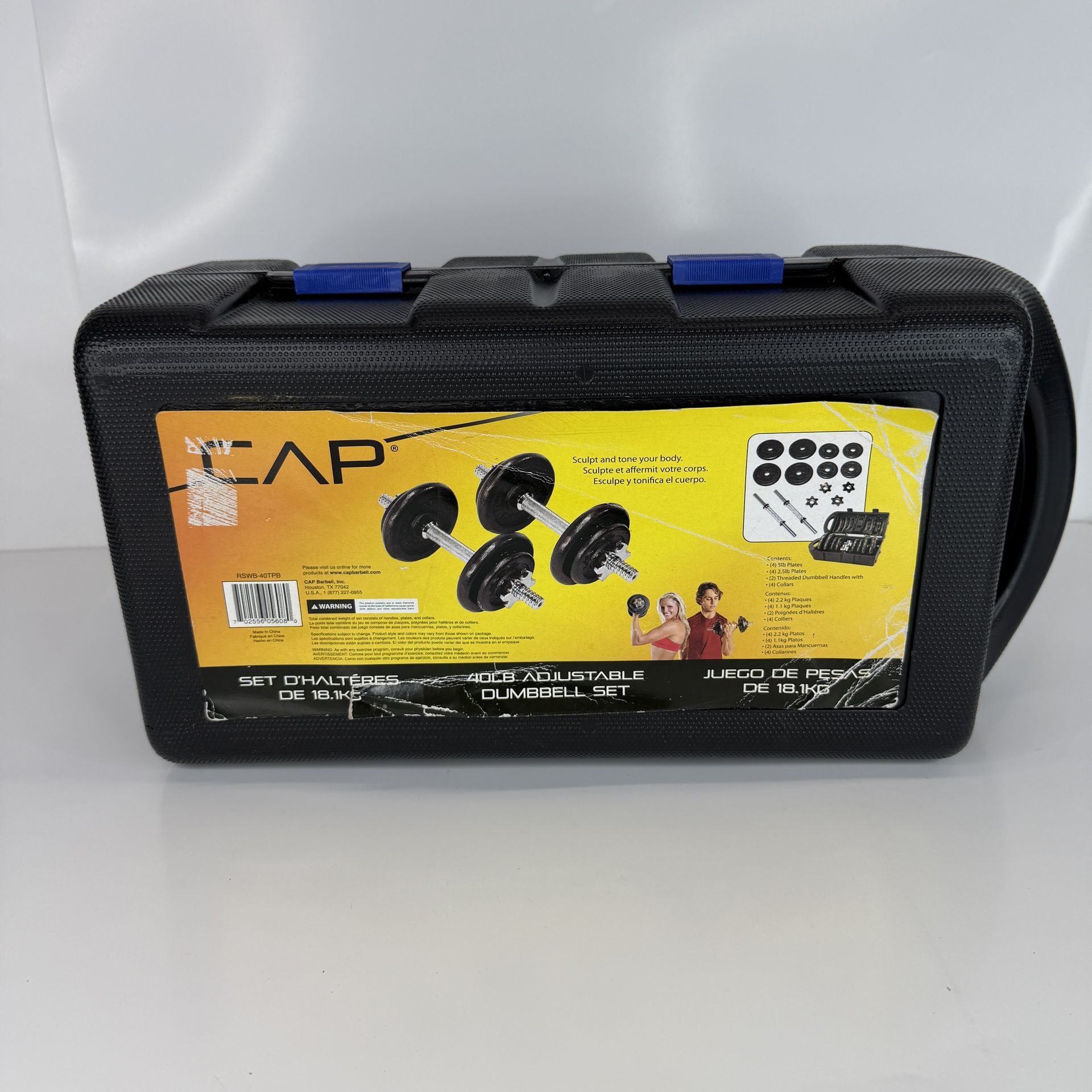 40lb Adjustable Dumbbell Set w/Case