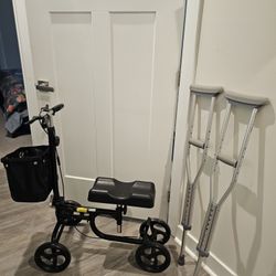 Knee Scooter And Crutches 