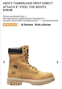 New .... MEN'S TIMBERLAND PRO® DIRECT ATTACH 8" STEEL TOE BOOTS $