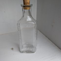 Antique Apothecary Pharmacy Medicine Clear Glass Bottle 3iii