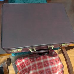 Ended
VTG. LOTTER Top Grain Leather Briefcase Burgundy - Suede Lined; combination lockVTG