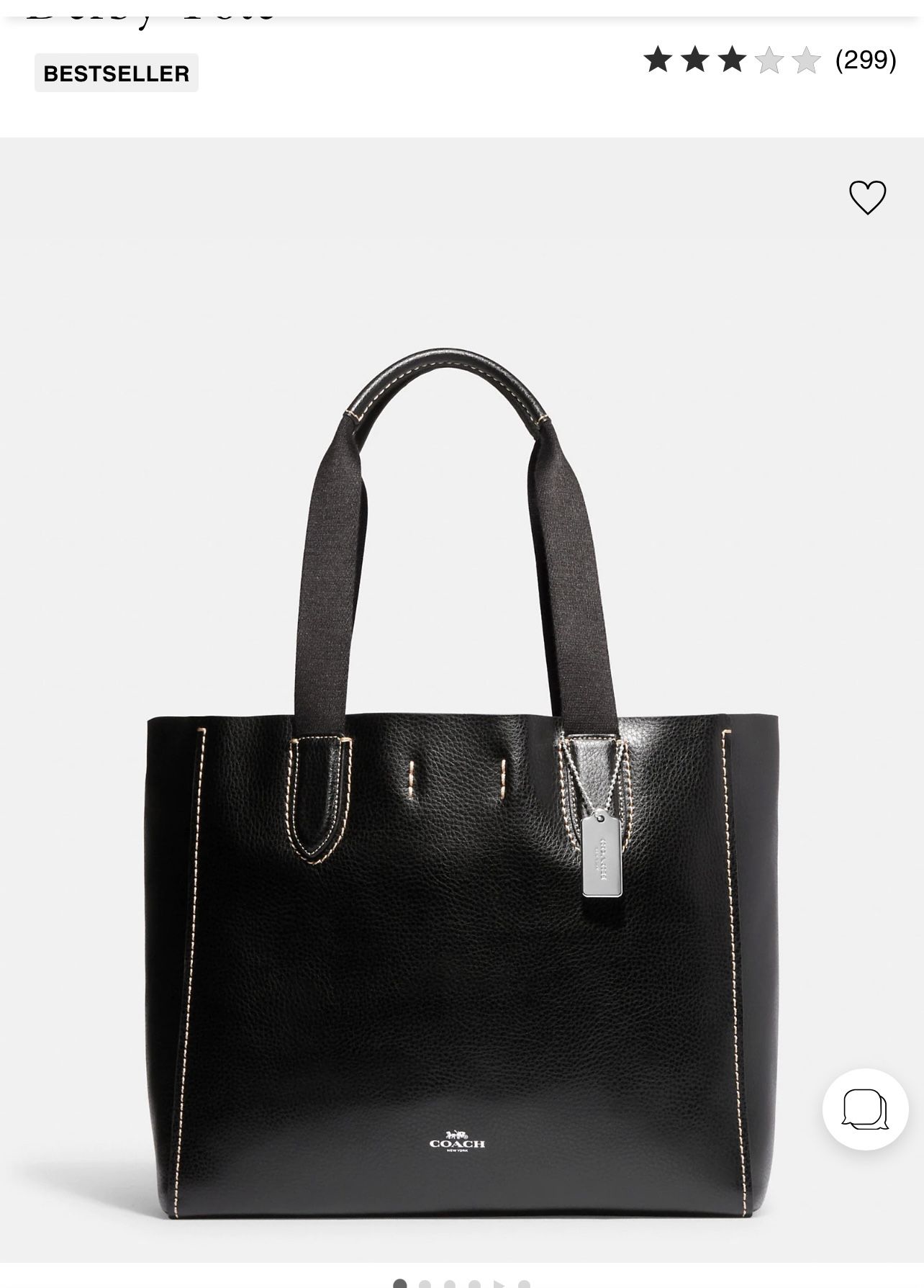 New Leather Coach Tote