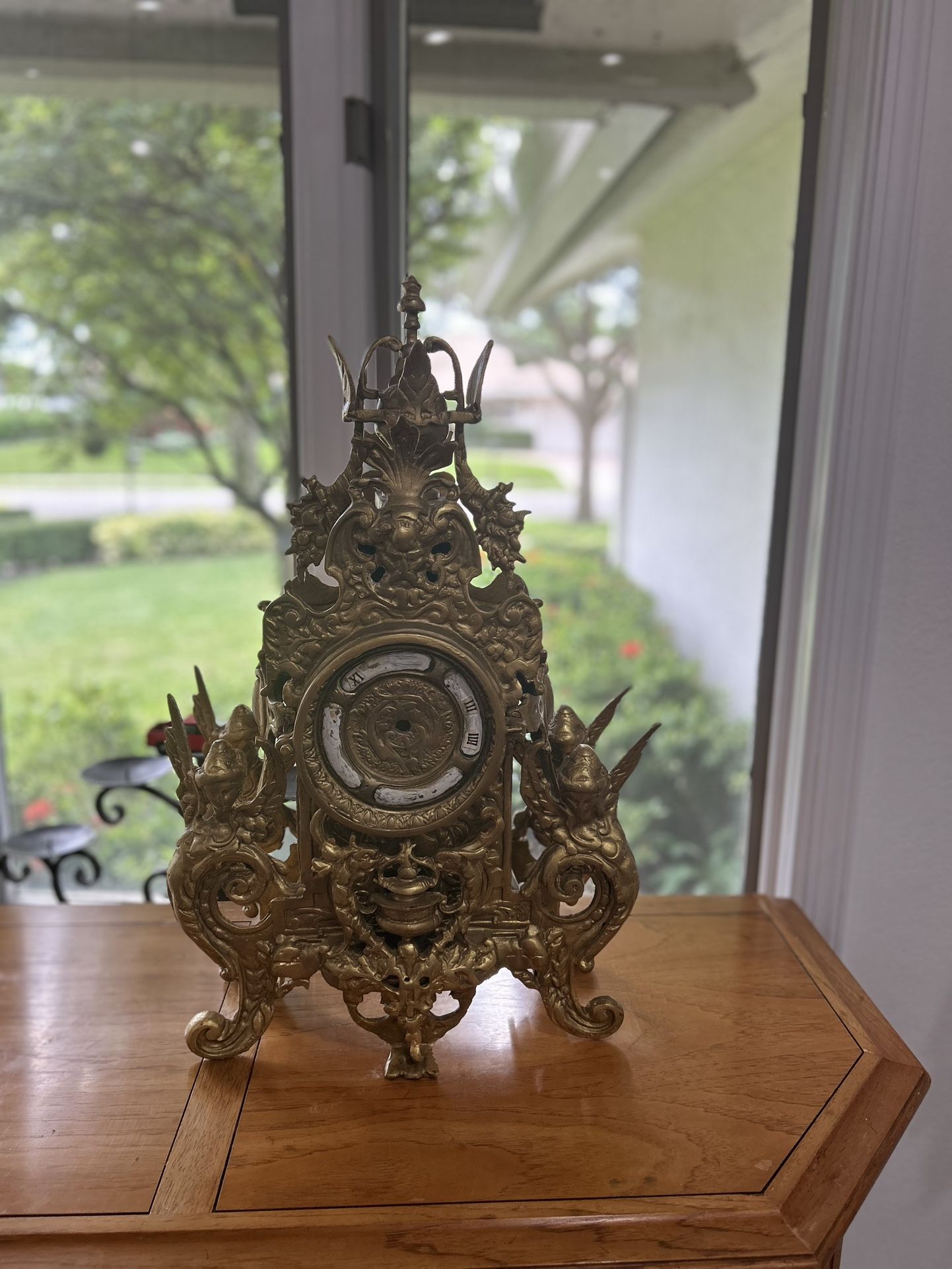 Large Antique Bronze French Renaissance Revival Clock