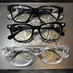Chrome Hearts Eyeglass Frames – Black & Clear – Removable Lenses – Limited