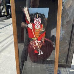 Vintage Japanese Samurai Warrior 3D Relief Art – Shadow Box Frame
