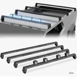 2024-2025 Tesla cybertruck rear roof rack cross bars  These only have 3 bars and it also includes 4 LED lights Hardware included 