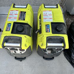 Set of 2 Ryobi RYi2200 Generators with Parallel Kit