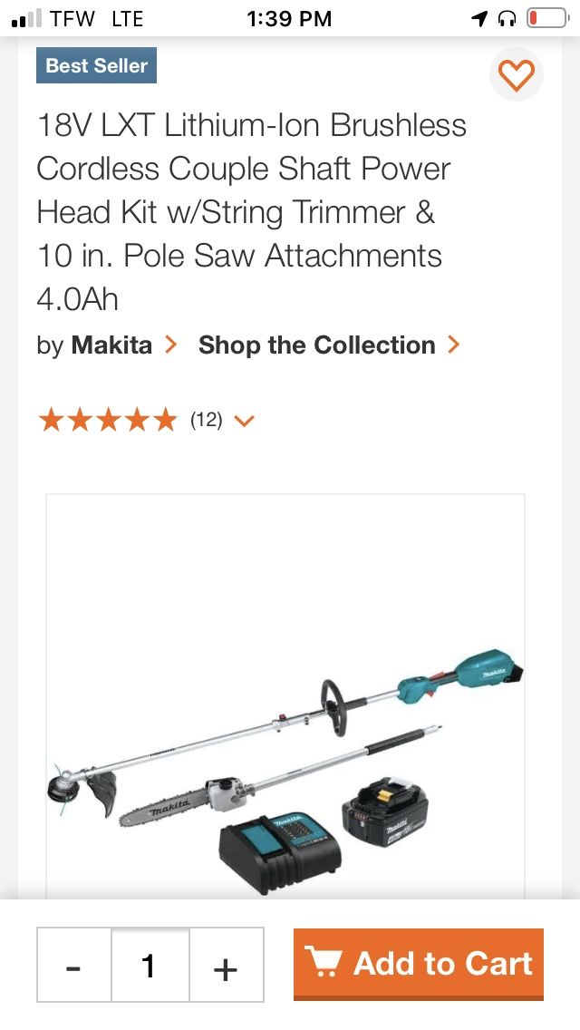 Makita String Trimmer  10” Pole Saw Combo Kit for Sale in Tacoma, WA  OfferUp