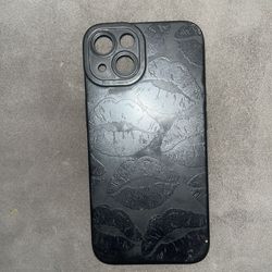 Black kiss lips iPhone 13 case