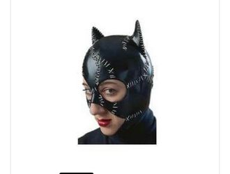Black Catwoman Full Face Costume Mask