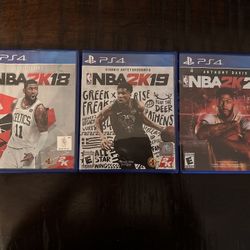 Ps4 PlayStation 4 NBA 2k18 2k19 2k20 Game Lot of 3 - Manuals Included!
