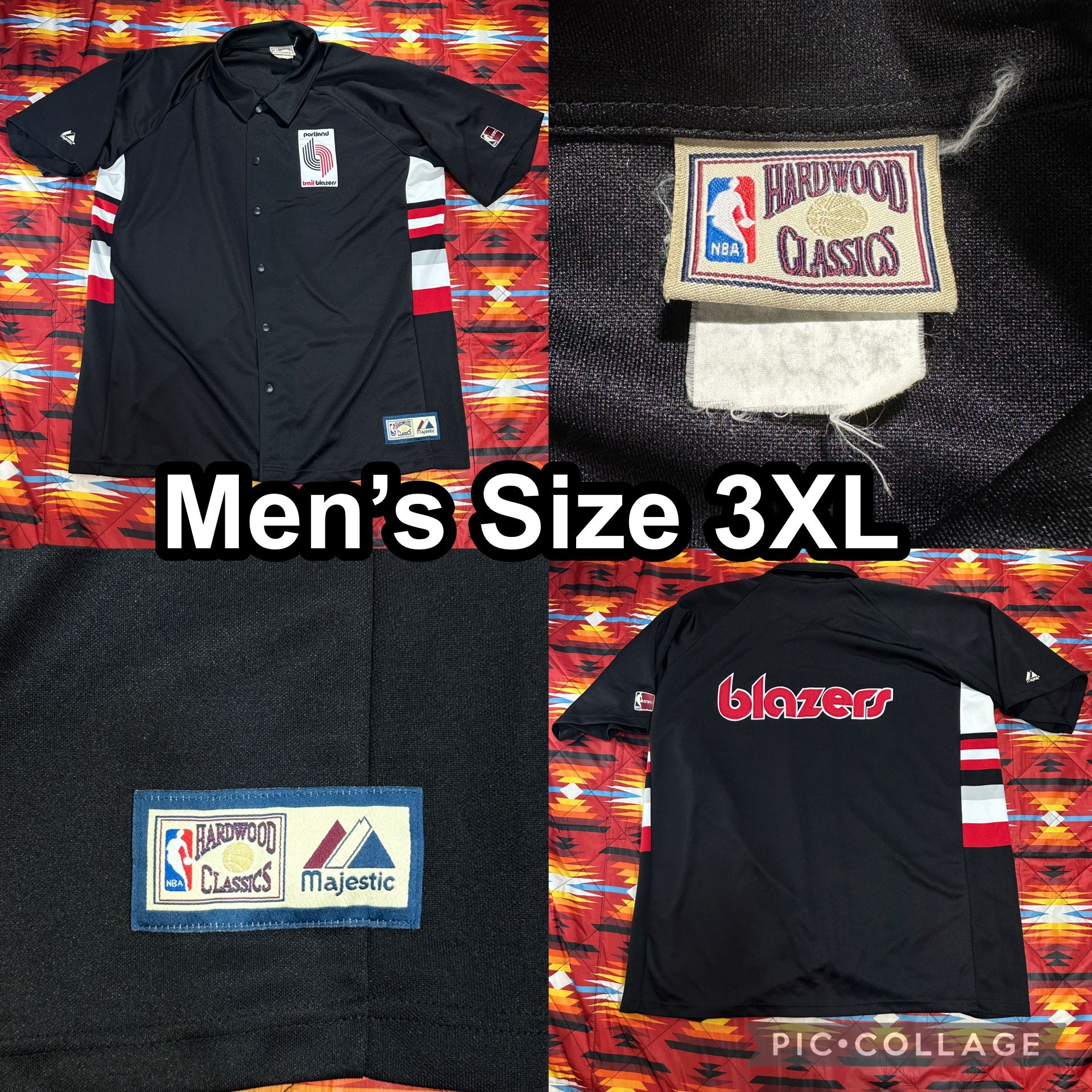 Vintage Y2K Hardwood Classics Majestic Portland Blazers Men’s 3XL Warmup Jersey