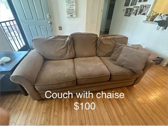 Couch with chaise lounge
