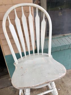 Vintage chippy French Americana Swivel Stool
