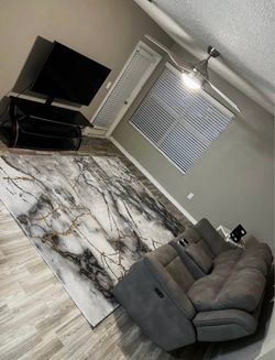 Abstract Marble Print Area Rug
