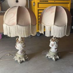 Vintage Lamps Set Of 2 