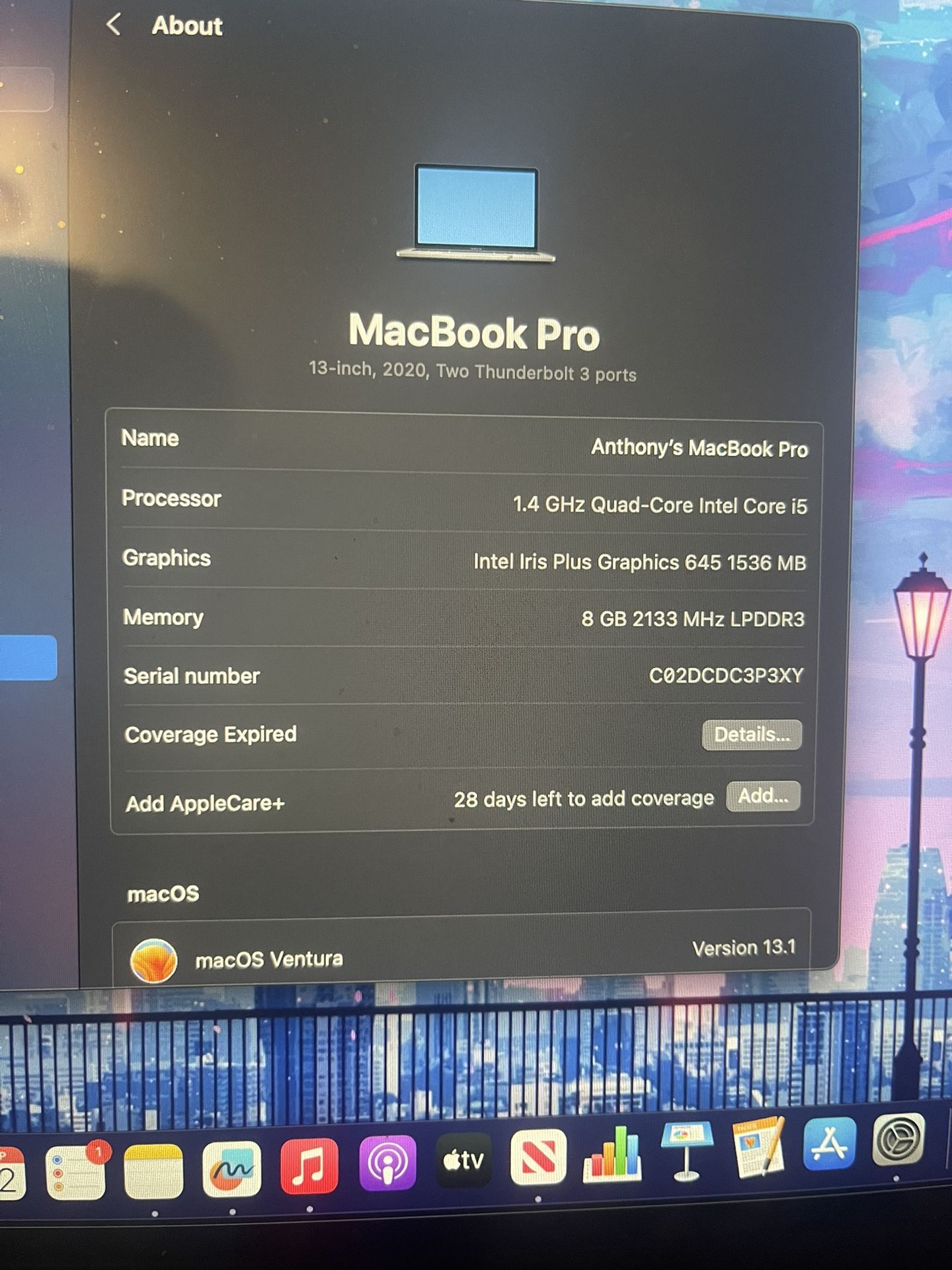 Apple Mac Book Pro 2020