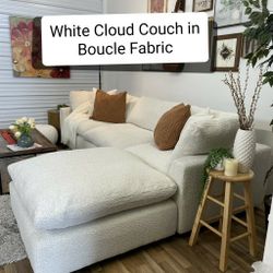 White Cloud Couch Modular Sectional Sofa Boucle