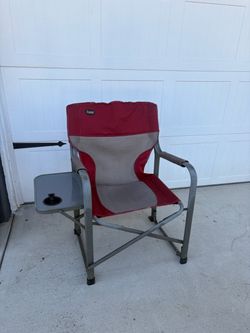 Folding Camp Chair with Side Table