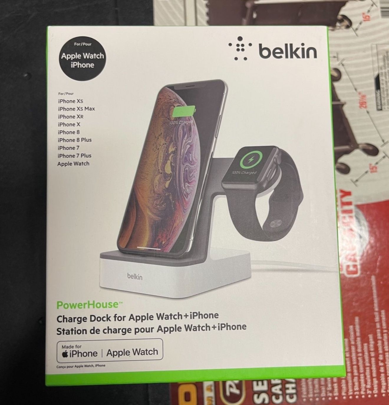 New Belkin PowerHouse Wireless Charging Dock For Apple Watch iPhone StationS tand