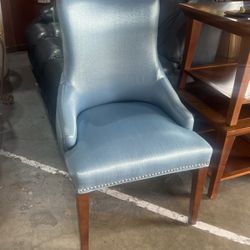 Blue Wing -back chair 
