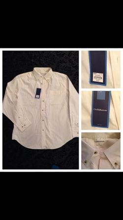 New off white men's large dress shirt