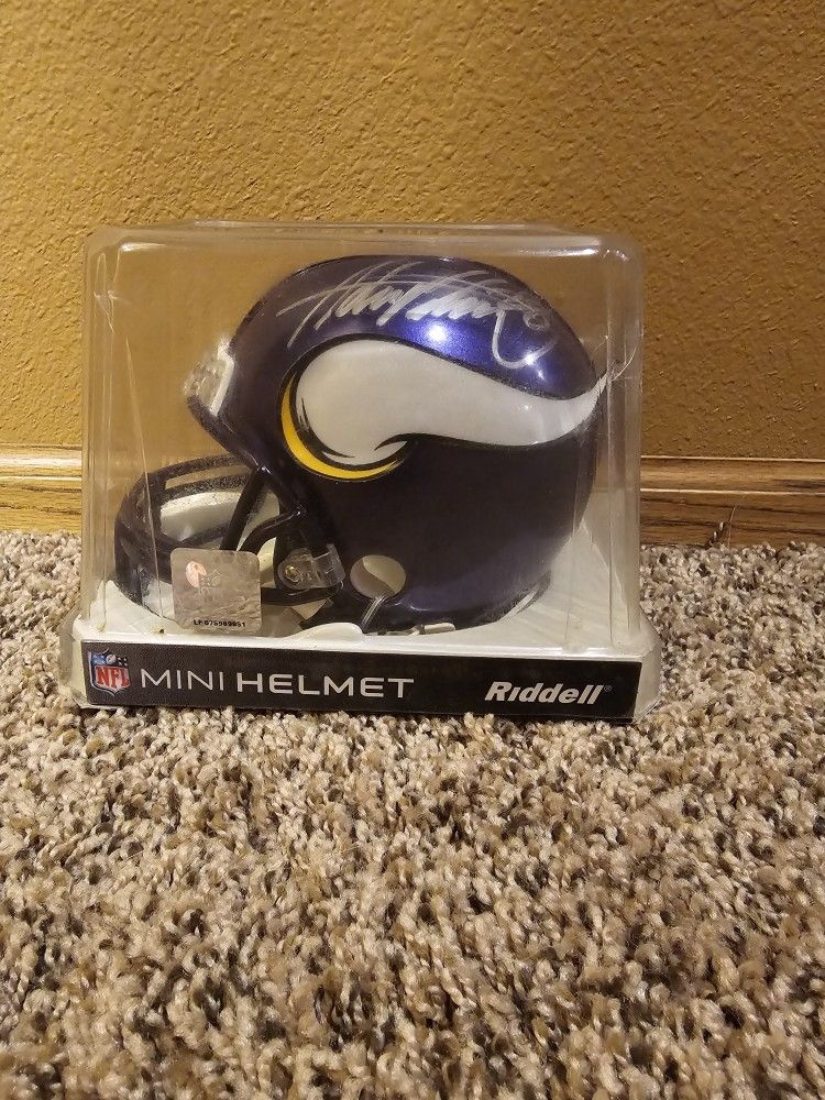 Adrian Peterson Autographed Mini Football Helmet